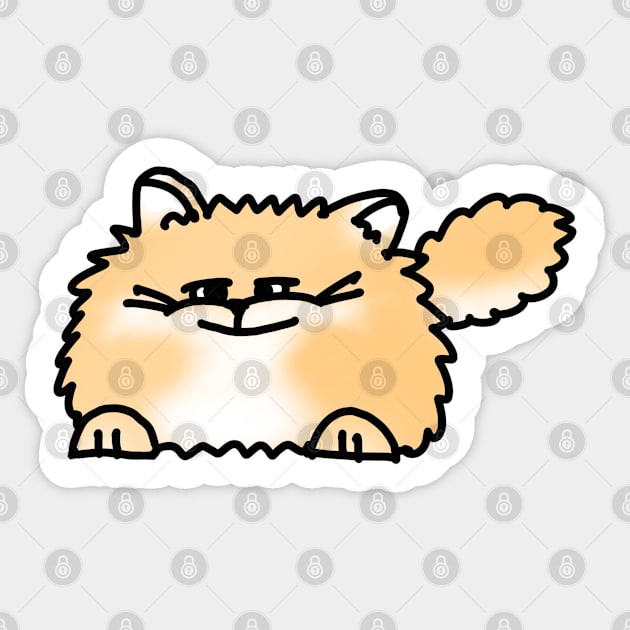 Orange Cat Lover Sticker by leBoosh-Designs